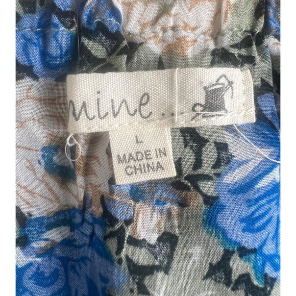 Mine Floral-Print Romper With Adjustable Spaghetti Straps Ruffle Bodice Large - Picture 7 of 14